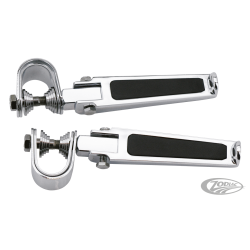 CALLE-PIEDS CONIQUES CHROMES AVEC INSERTS CAOUTCHOUC