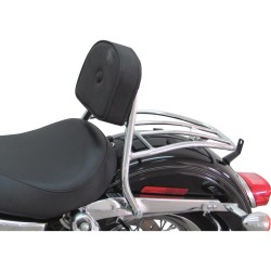Driver Sissy Bar with Pad and Rack Chrome