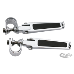 CALLE-PIEDS CONIQUES CHROMES AVEC INSERTS CAOUTCHOUC