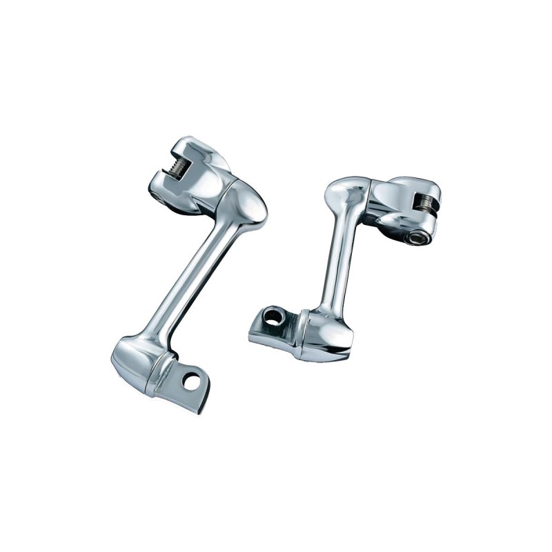 4" Adjustable Lockable Offsets with Male Mount Adapter Chrome