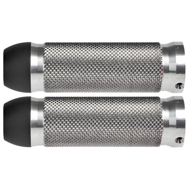 Phantom Base Grips for Internal Throttles by Müller Motorcycles Black Ring Aluminium Satin 1" Internal Throttle