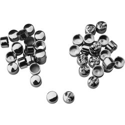 Dome Bolt Cover Set 1/4" Chrome