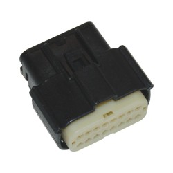 16-Position Molex MX-150 Series Female Connector Black