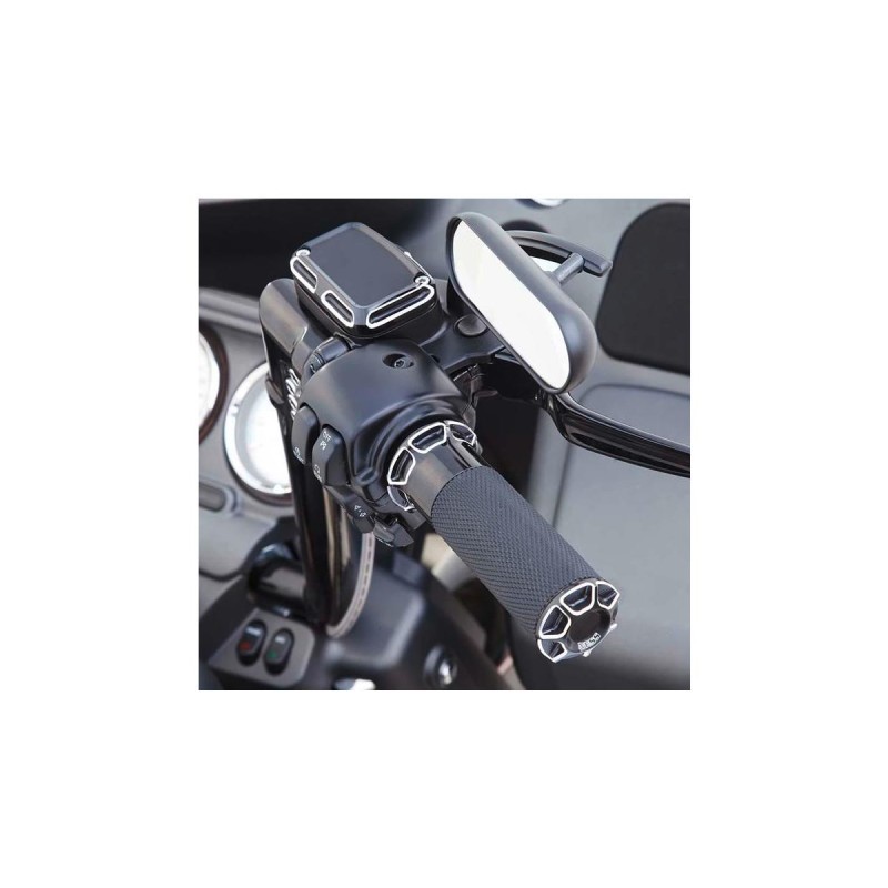 Beveled Fusion Grips Black Anodized 1" Throttle By Wire