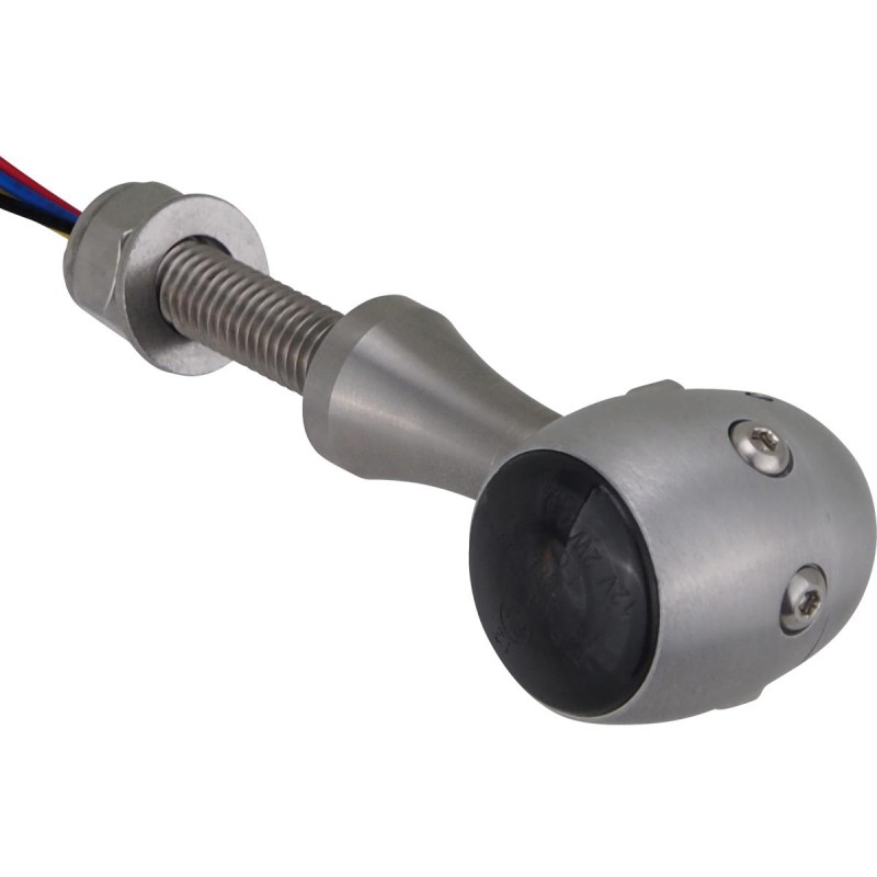 Retro LED Turn Signal/Taillight/Brake Light V2A Satin stem Aluminum Satin Aluminium Satin Smoke