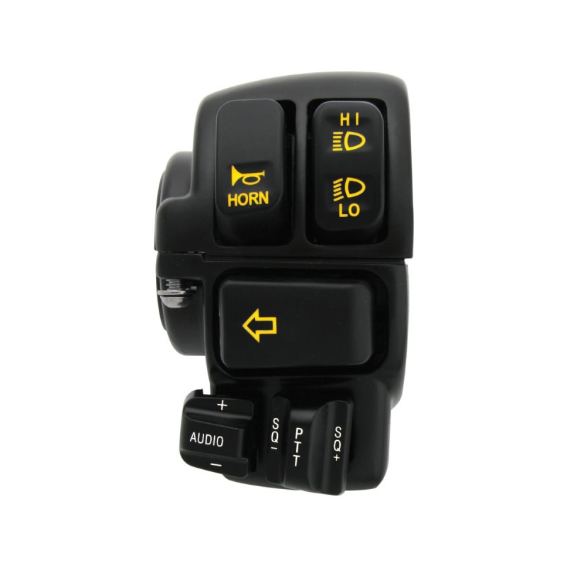 96-up Backlit Hand Control Switch and Housing Kit With Audio and Cruise Control Black