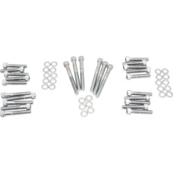 Knurled Tappet Block Hardware Kit Chrome
