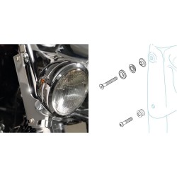 Switchblade Mounting Kit Windshield Mount Kit Chrome