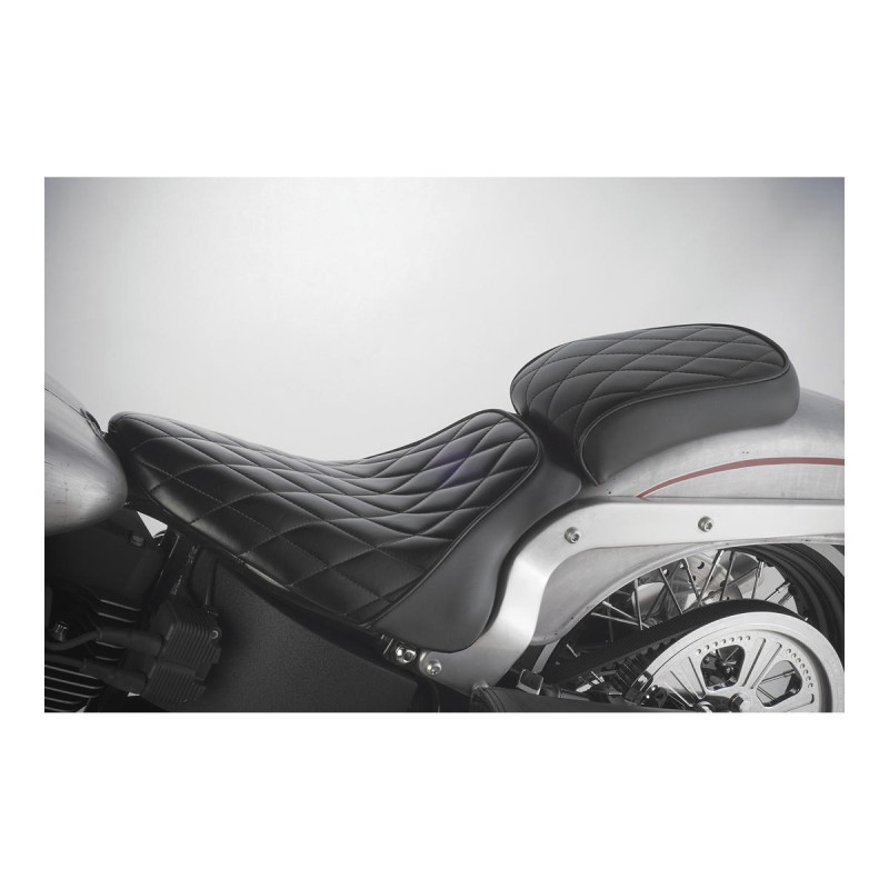 Hot Rod Series Diamond Pillion Pad Black Vinyl