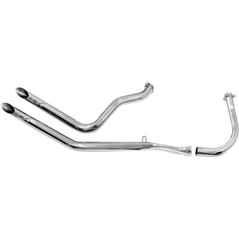 3-Piece Goose Cut 66-69 Shovel Drag Pipes Chrome 1,75"