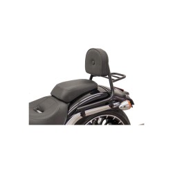 Sissy Bar with Pad and Rack Gloss Black