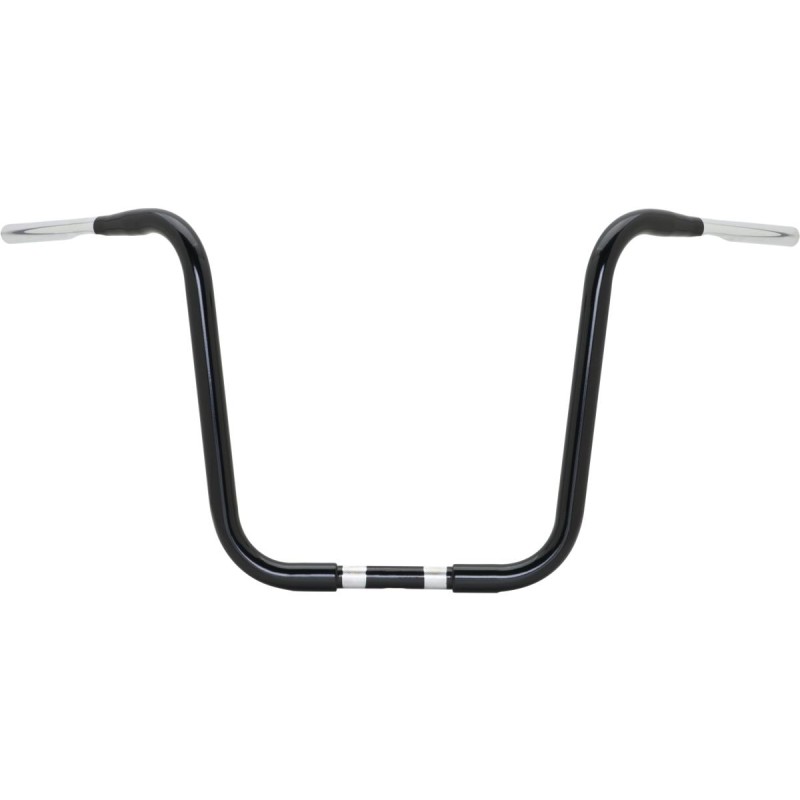 14 Gorilla Apehanger Handlebar 1" clamp diameter Non-Dimpled 3-Hole Black Powder Coated 1 1/4" Throttle By Wire Throttle Cables