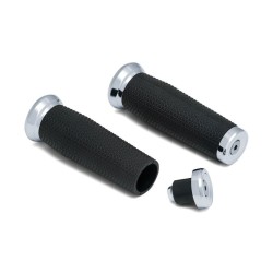 Thresher Open Ends Grips Open grip ends with bar mounted end caps Chrome 1" Throttle By Wire Throttle Cables