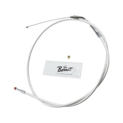 Platinum Series Throttle Cable 45 ° Stainless Steel Clear Coated Chrome Look 31,5"