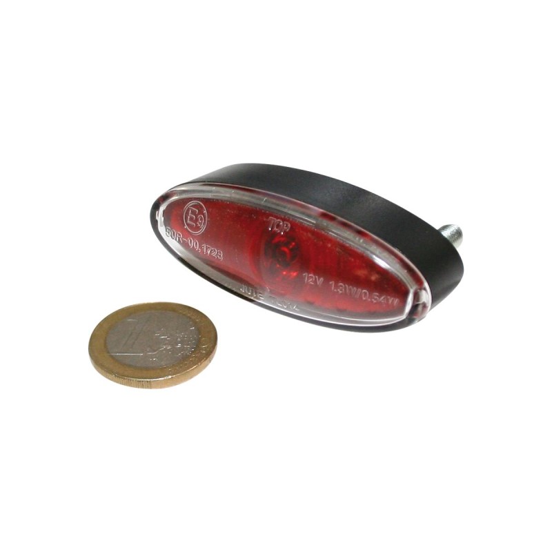 Mini Oval LED Taillight Black LED