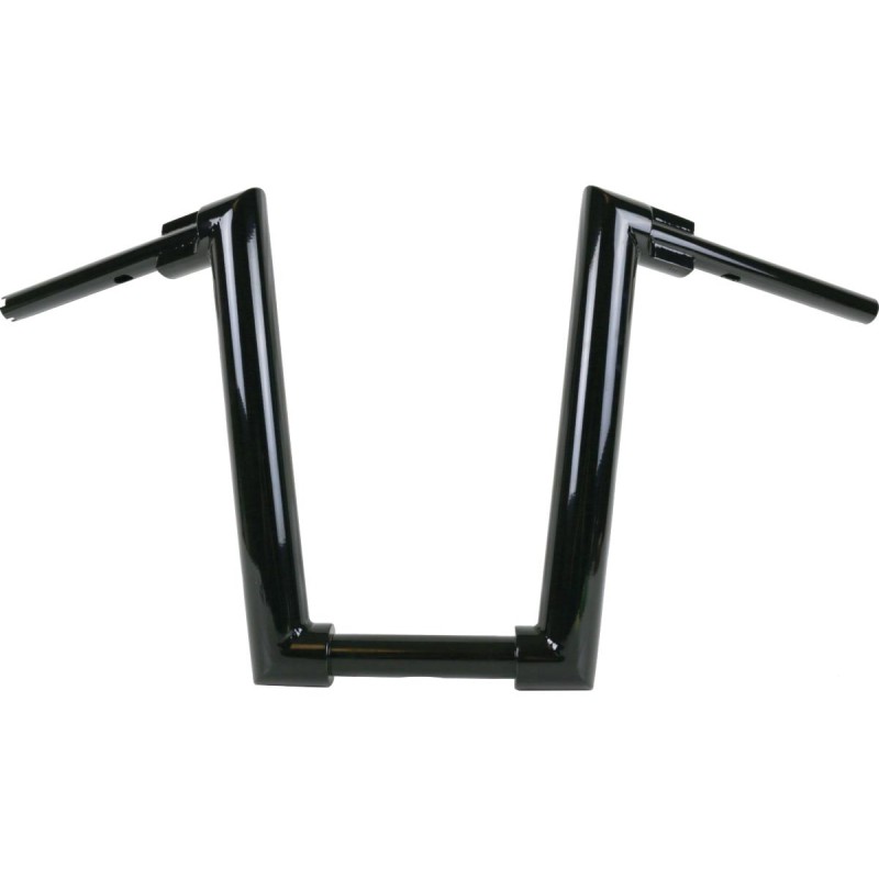 2" Str8UP Softail Handlebars Tall (380mm), Width Lower Tube 300 mm Black Powder Coated Hydraulic Clutch Throttle By Wire