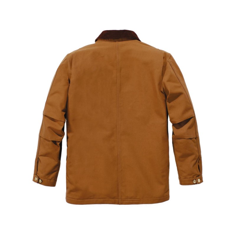 Loose Fit Firm Duck Blanket-Lined Chore Coat