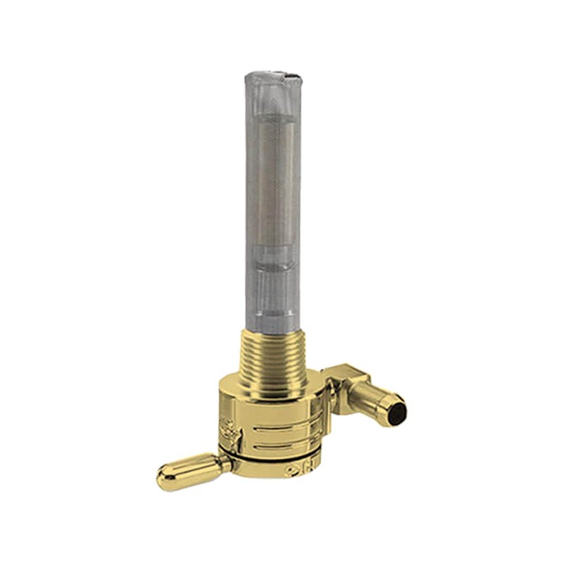 3/8" NPT Fuel Valve Rear Facing Outlet Brass Polished