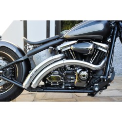 Rainbow V2 Exhaust System , Without Heat Shield, Polished Smith and Listen End Cap, Polished 2,5"