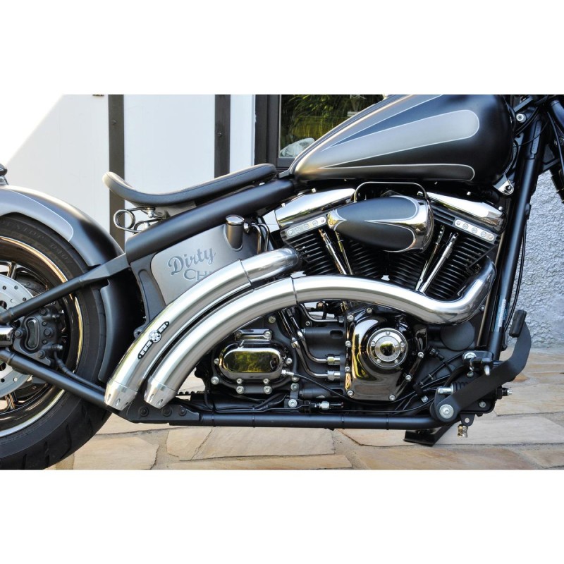 Rainbow V2 Exhaust System , Without Heat Shield, Polished Smith and Listen End Cap, Polished 2,5"