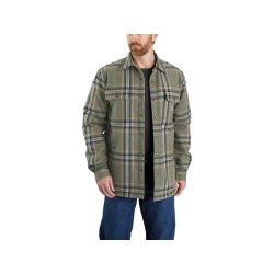 Relaxed Fit Heavyweight Flannel Sherpa-Lined Shirt Jac