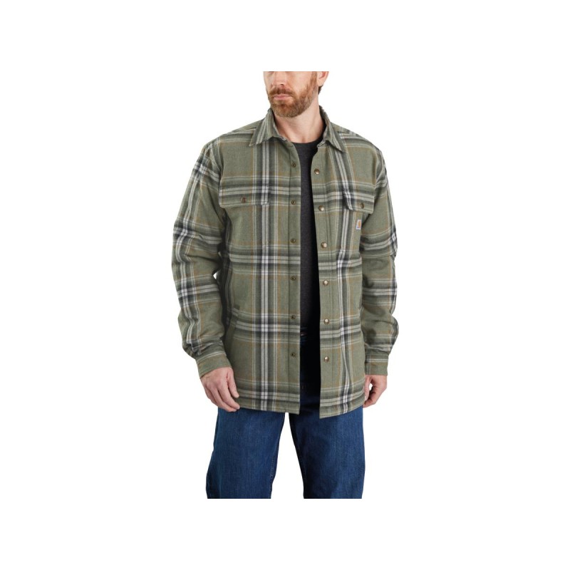 Relaxed Fit Heavyweight Flannel Sherpa-Lined Shirt Jac