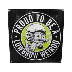 Customs Weirdo Banner 30" x 30" ,vinyl with brass grommets