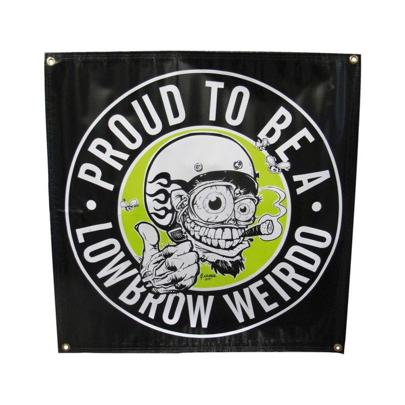 Customs Weirdo Banner 30" x 30" ,vinyl with brass grommets