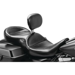 Continental with Backrest Smooth Seat Black Vinyl