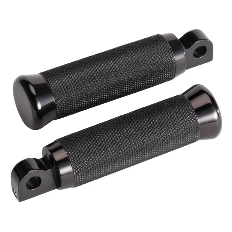 Knurled OEM Male Mount Footpegs Black Anodized