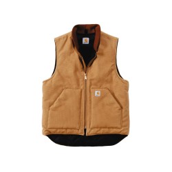 Relaxed Fit Firm Duck Insulated Rib Collar Vest