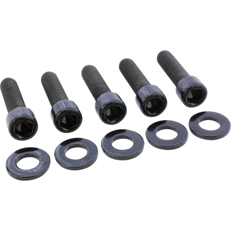 Sprocket Screw Kits Gloss Black Powder Coated