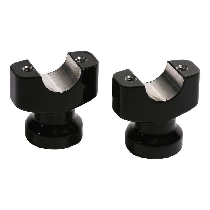 TC Breakout Flat Straight Up Risers Height 63 mm Gloss Black Powder Coated 1 1/4"