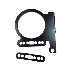 Speedometer Relocation Kit With speedometer cover Black Powder Coated