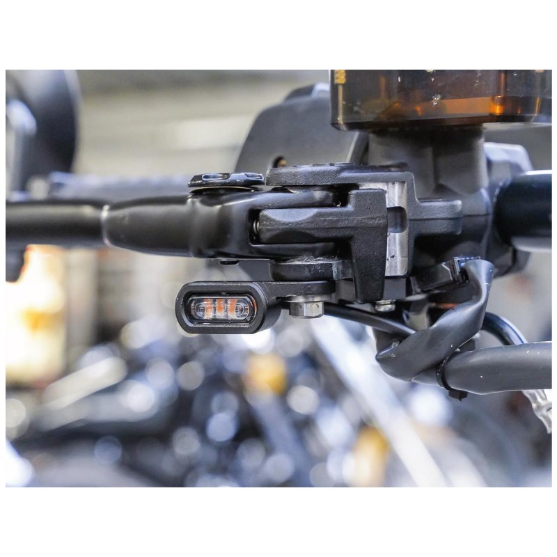 Stripe LED Blinker Black Powder Coated Light Smoke LED