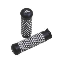 Dimpled Grips Black Anodized 1" Throttle Cables
