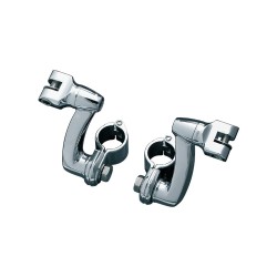 Longhorn Offset Peg Mounts With 1-1/4" Magnum Quick Clamps Chrome