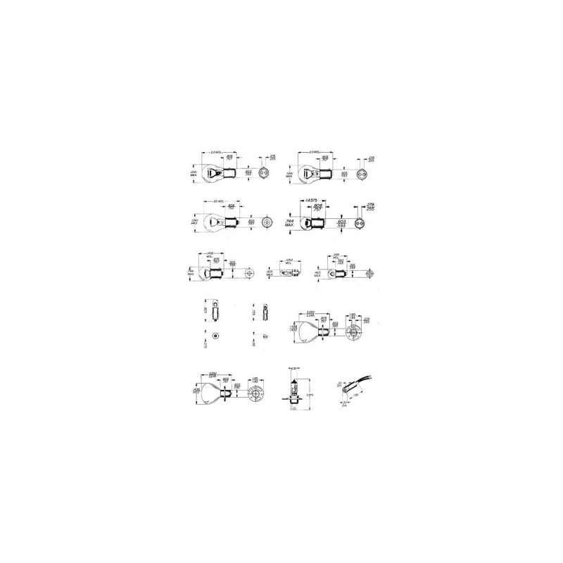 Dual Bulb Socket with 17" Lead Wire and Dual Filament Bulb Bulb Dual socket, dual filmament, 17" lead wire