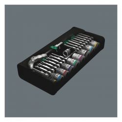 KIT DE CLIQUET WERA ZYKLOP 29 PIÈCES. PRISE 3/8" TAILLES US