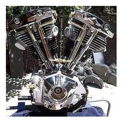 CONDUITE D'HUILE  POUR CACHES CULBUTEURS  SHOVELHEAD - INOX ET LAITON