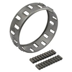 Dispositif de retenue de roulement de moyeu d'embrayage avec rouleaux