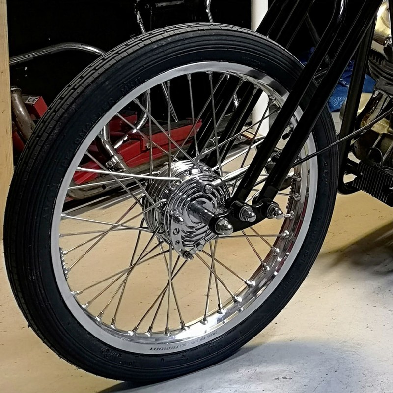 ROUE AVANT, KUSTOM TECH, AVEC MINI-FREIN À TAMBOUR, Fourche Standard, Assemblage MKP
