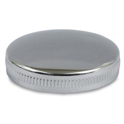 Bouchon de réservoir d'essence à baïonnette (modèle ancien), ventilé côté droit. Chromé.