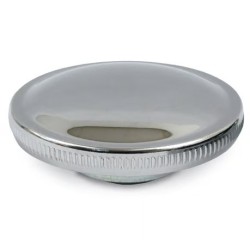 Bouchon de réservoir d'essence  à baïonnette fin 73-82. Aéré. Chromé.