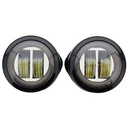 Jeu de clignotants chromés avec lentille claire