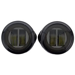 Jeu de clignotants chromés avec lentille fumée