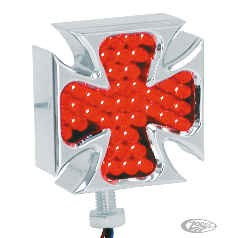 CLIGNOTANTS ALUMINIUM LED CROIX DE MALTE CHROMES