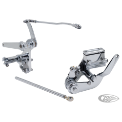 KITS DE COMMANDES AVANCEES CHROME AVEC MAITRE CYLINDRE POUR BIG TWIN