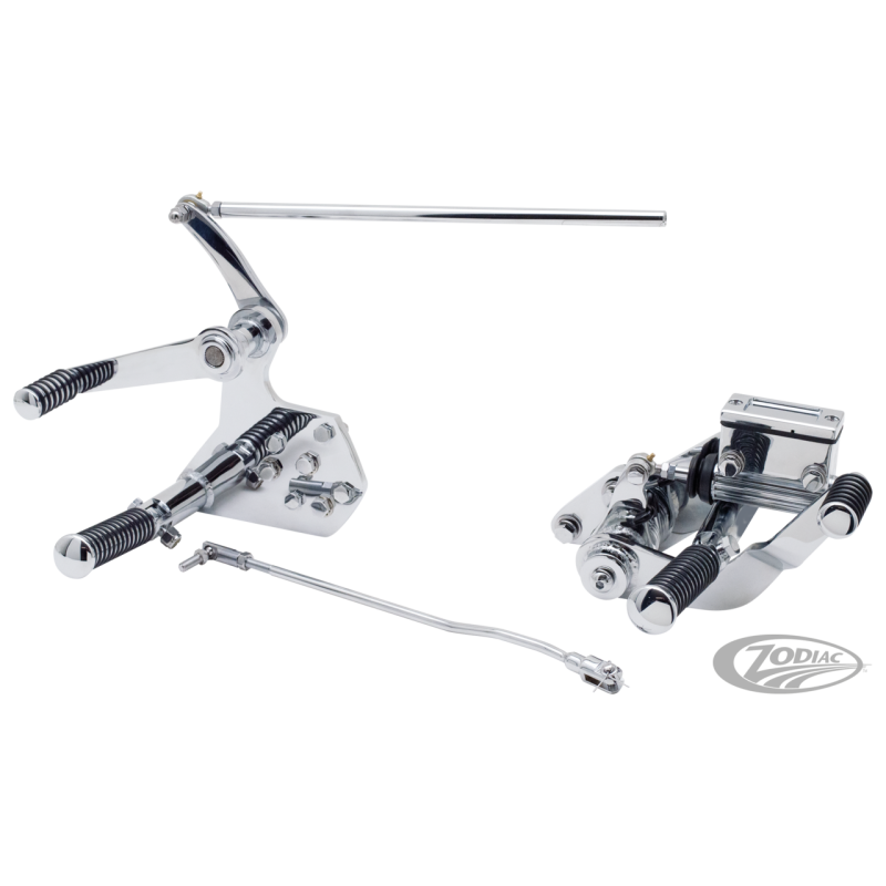 KITS DE COMMANDES AVANCEES CHROME AVEC MAITRE CYLINDRE POUR BIG TWIN