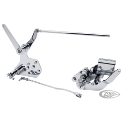 KITS DE COMMANDES AVANCEES CHROME AVEC MAITRE CYLINDRE POUR BIG TWIN